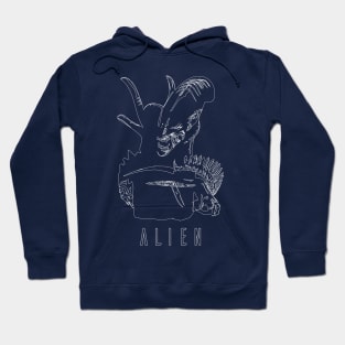 Xenomorph line art Hoodie